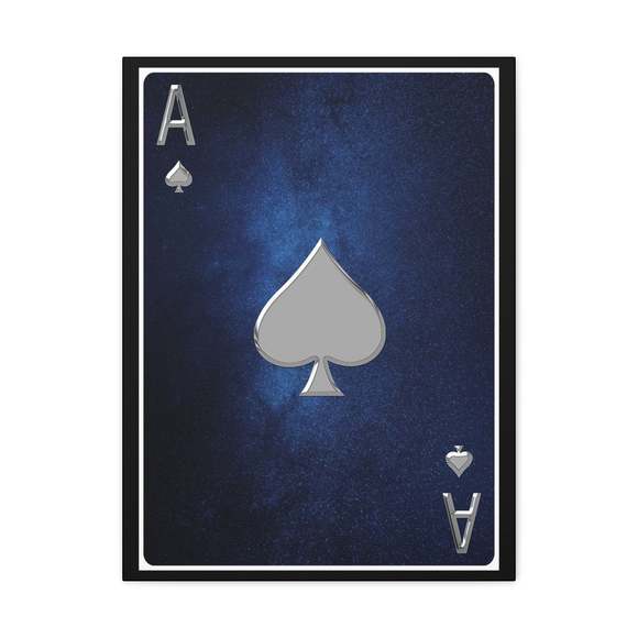 Ace Of Spades Space Background Playing Card Canvas Wall Art for Home Decor Ready